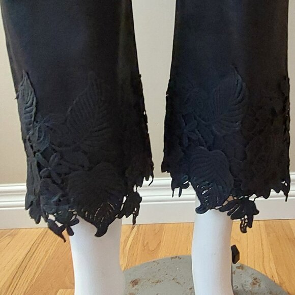 J Brand Selena Mid Rise Crop with Coated Black Lace Jeans - Picture 5 of 16